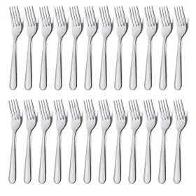 Unokit 726208229684 24piece Stainless Steel Dinner Forks Silverware 7.1 Inch Silver