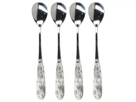 V&a 050993322042 Alice In Wonderland Stainless Steel Teaspoons With Decorative Porcelain H