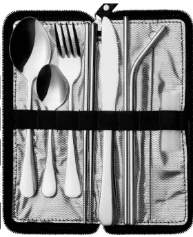 Vandbao 797059728268 Portable Travel Utensils Reusable Silverware With Case For Fixing Tableware
