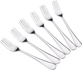 30000148 Vanra 6-piece Dinner Forks Set Heavy Duty Stainless Steel Silver Cutlery 8