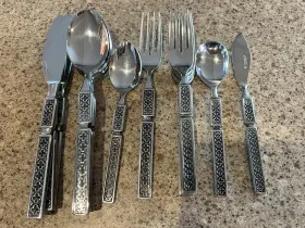 746885 Vibgyor Vtg Flatware Japan Stainless Steel Set Of 21 Pieces