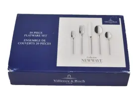 12-6338-9060 Villeroy & Boch And 20 Piece Flatware Silverware Set Stainless Steel