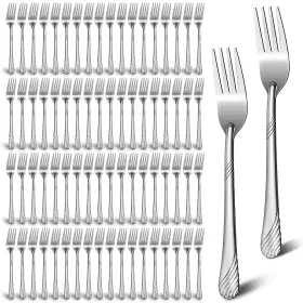 644496 Vin Beauty 200 Pieces Dinner Forks 7 Inches Stainless Steel Metal Bulk Silve