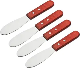 Wall2wall 703633245328 Stainless Steel Straight Edge Wide Butter Spreader Deluxe Sandwich Cream Cheese