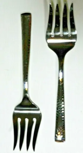 277335 Wallace Riverbed Stainless Hammered Fork Pair #2