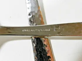 277335 Wallace Riverbed Stainless Hammered Fork Pair #3