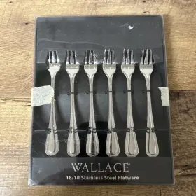 5204548 Wallace 18/10 Stainless Steel Cocktail Fork Set Of Six Nos