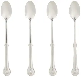 Wallace 730936045980 Napoleon Bee 18/10 Stainless Steel Iced Beverage Spoon Set Of 4 Silver