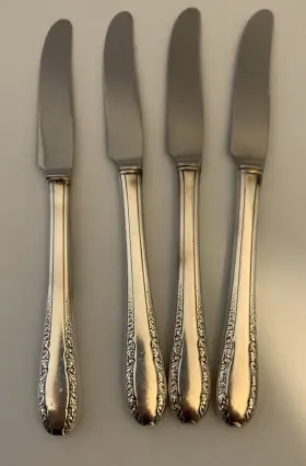 M3257 Wallace Sweetheart Brothers Plate Knives 8.25 Inches - Set Of 4 #3