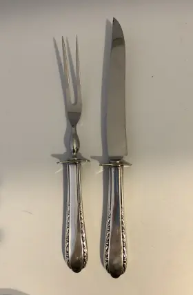 M3259 Wallace 5 Pc Sweetheart - Brothers Plate Silverplate Flatware Serving Set #3
