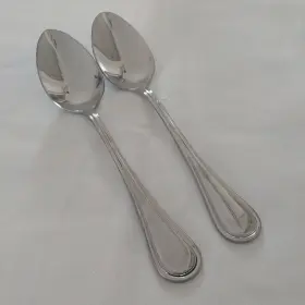 6743220 Wallace Silver Rockport Lot Of 2 Place Oval Soup Spoon Flatware 18/10 Stainless Steel