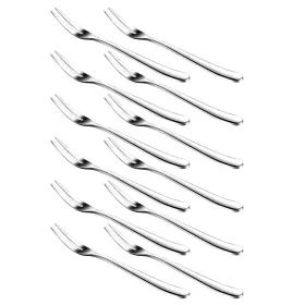 Warmbuy 600748461851 Small Stainless Steel Forks For Cocktail Appetizer Dessert Party Set Of 12