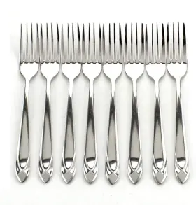 Warmbuy 666354802815 Set Of 8 Stainless Steel Dinner Forks Heavy Duty Flatware