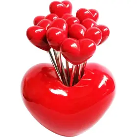 518zy22wasgc1-1 Wayuto Steel Fruit Fork Set Decorative Heart Shaped Base Holder With 10 Forks Cute Food