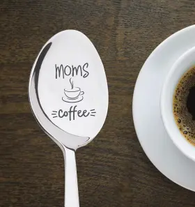 Weefair 010006739754 Engraved Spoon Gift For Coffee Lover Women Mothers Day Gifts Mom Birthday G #2