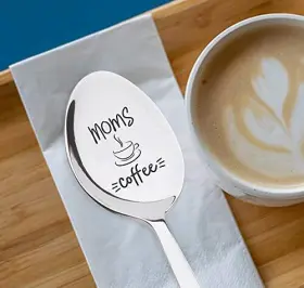 Weefair 010006739754 Engraved Spoon Gift For Coffee Lover Women Mothers Day Gifts Mom Birthday G #3