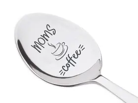 Weefair 010006739754 Engraved Spoon Gift For Coffee Lover Women Mothers Day Gifts Mom Birthday G