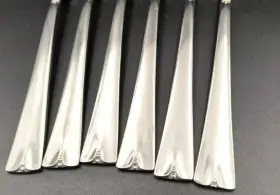 Ohs84 West Bend Set Of 6 Oneida Pattern Stainless Dinner Forks #2