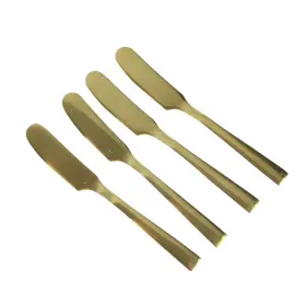 Wild Eye 715833471155 Set Of 4 Gold Stainless Steel Traditional Style Spreader Knives 5.5 Inch #2