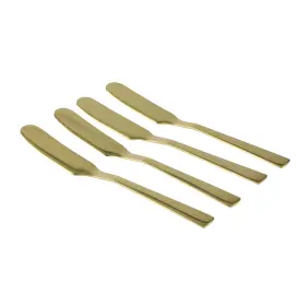 Wild Eye 715833471155 Set Of 4 Gold Stainless Steel Traditional Style Spreader Knives 5.5 Inch