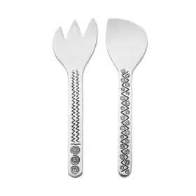 Wilton Armetale 197424051227 Reggae Salad Serving Set 13-inch Silver