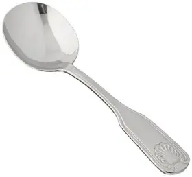 Winco 735533422851 12-piece Toulouse Bouillon Spoon Set 18-0 Extra Heavy Weight Stainless Steel
