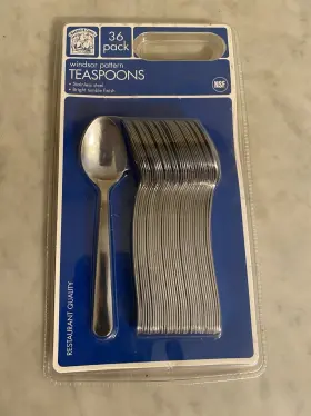 Windsor 078742006352 Bakers And Chefs Pattern Stainless Steel Teaspoons Restaurant Quality 36pk