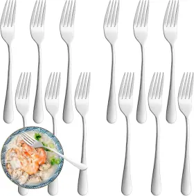 Wiskema 744759568359 12 Piece Dinner Forks Set Food-grade Stainless Steel Silverware Cutlery