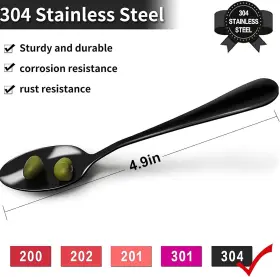 Wnatn 756584726750 Demitasse Espresso Spoons 4.9 Inches Stainless Steel Mini Coffee Spoon Small Spo #3