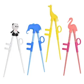 Wooever 712182345526 Training Chopsticks Cute Animal Shape Easy To Use Learning For Ki