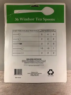S657-001n World Tableware 663114280180 36 Windsor 6 Inch Stainless Steel Tea Spoon 1997 Vintage #2