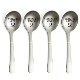 G21615 Worthbuy Soup Spoons Heavy-weight 4 Pieces Stainless Steel Table Deep Bowl Sp