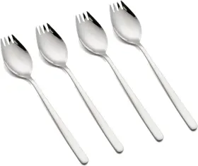 Wrivqsyo 744759500649 Sporks 4-pack 18/10 Stainless Steel Metal Spork For Everyday Household