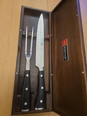1060360201 Wusthof Classic Ikon 2-piece Carving Set In Brown Chest #2