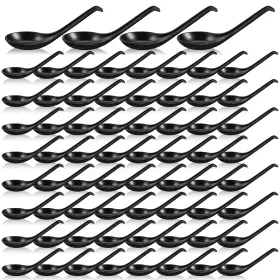5360cnwd0141 Xaajooio 100 Pcs Reusable Melamine Asian Soup Spoon 6.3 Inches Chinese Japanese Noodl