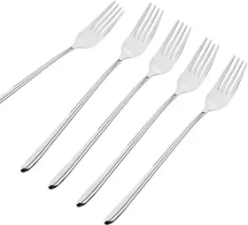 Ximkee 744110270426 5pcs Long-handled Korean Stainless Steel Fork