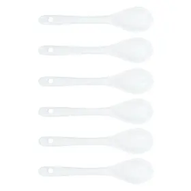 Xmomx 670724450995 6 Pcs Porcelain Egg Spoons Tea Spoon Ceramic 4.7 Inch Coffee Dessert Y