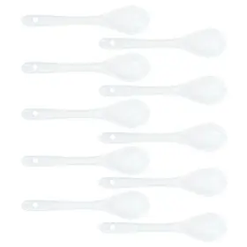 Xmomx 670724451114 10 Pcs Porcelain Egg Spoons Tea Spoon Ceramic 4.7 Inch Coffee Dessert