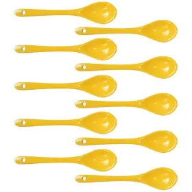 Xmomx 670724451138 10 Pcs Porcelain Egg Spoons Tea Spoon Ceramic 4.7 Inch Coffee Dessert