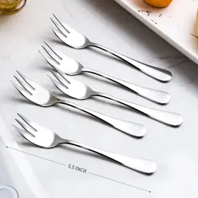 Xxzwsjsh 780861215194 Dessert Forks Set Of 12 5.5inches Stainless Steel Cocktail Appetizer Sm #2