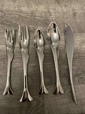Yamazaki 717182000086 Japan Inch Gone Fishin 5 Pc Place Setting Stainless 18/8