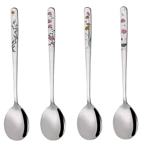 Yapullya 795063961909 Korean Soup Spoons 18/8 Stainless Steel Long Handle 8 Inch Tablespoon Asian M
