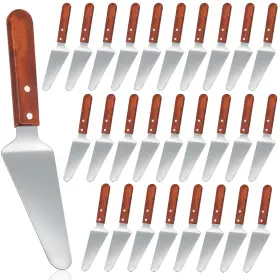 Yj0108 Yaure Joy 30 Pcs Wooden Handle Pizza Pie Server Stainless Steel Spatula For Restaur
