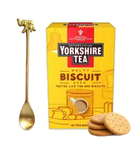 Yorkshire 827585373554 Tea Biscuit Brew 40 Bags 100g With An