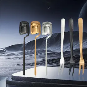Yozuxan 724584506597 6-piece Dessert Cutlery Set - 3 Small Spoons And Cake Forks For High Tea Ele