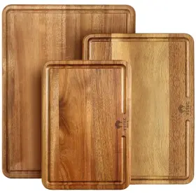 02.ymxcy002 Ystkc Acacia Wood Cutting Board Set Of 3 For Kitchen Thick Chopping L