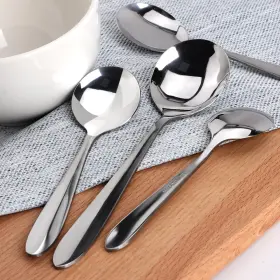 Zaplyte 602451939412 Stainless Steel Spoons 4 In 1 For Cooking Soup Spoon Dining Camping
