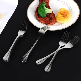 Zaplyte 604267167867 8 Set Dinner Forks Stainless Steel 7 Inch Fruit Dessert Steak Fork Tableware