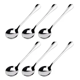 Zaplyte 604267170645 Set Of 6 Stainless Steel Spoons For Cooking Soup Spoon Dining 6.3 Inch Length