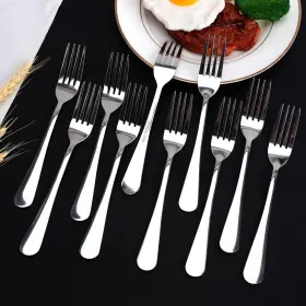 Zaplyte 609876209588 12 Set Dinner Forks Stainless Steel 7.5 Inch Household Dessert Fork Tableware